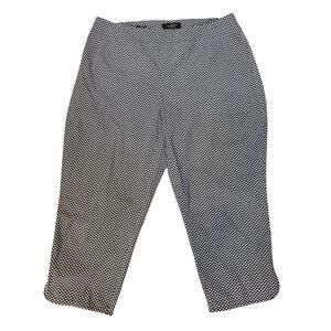 Talbots Heritage Ankle Capri Pants Blue White Sailboat Print Sz. 16WP Resort Vac